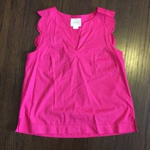 Anthropologie Sleeveless pink blouse